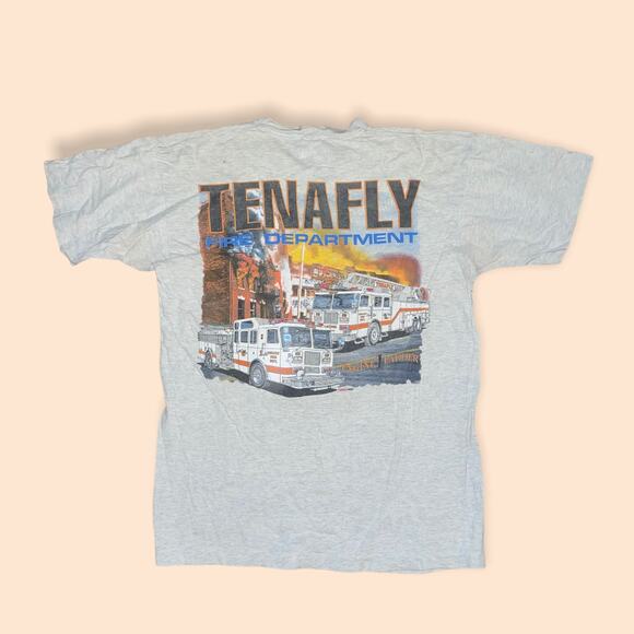 vintage Tenafly fire dept size large 21x29 single stitch - Picture 3 of 4